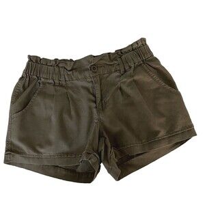 Be Bop Women's Linen Blend Chino Short Size 11 Dark Brown Cut Off Zipper‎